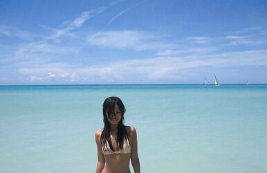 Asian sweetie on holiday