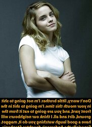 Emma Watson Caption Mingle (female dom, ladyboy, vicious, vanilla