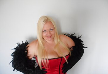 Chloe Cox Elegant with Boa