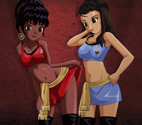 Splendid Dark-Hued Nymphs... Delicious and Super-Naughty Cartoon Women