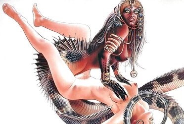 Splendid Dark-Hued Nymphs... Delicious and Super-Naughty Cartoon Women