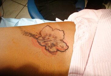 Dame getting inked and pummeled