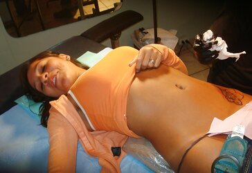 Dame getting inked and pummeled