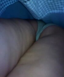 White cut-offs under the microskirt of mother-in-law