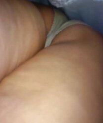 White cut-offs under the microskirt of mother-in-law