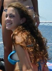 Exceptional towheaded swimsuit teenager