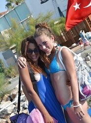 Exceptional towheaded swimsuit teenager