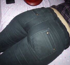 Ginormous caboose denim and g-string