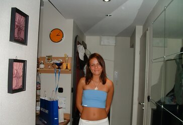 Inexperienced poses indoor