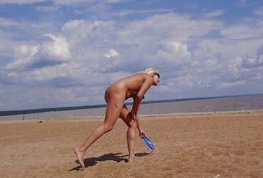 Playing on the beach