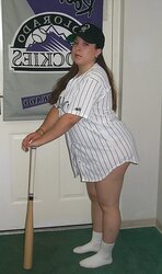 Gorgeous baseball admirer