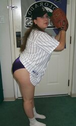 Gorgeous baseball admirer