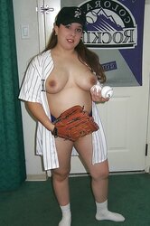 Gorgeous baseball admirer