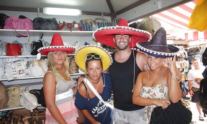 three stunning teenagers on vacation