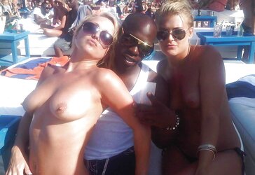 106 Multiracial duo naked on the beach