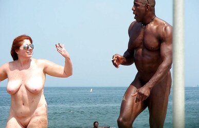 106 Multiracial duo naked on the beach