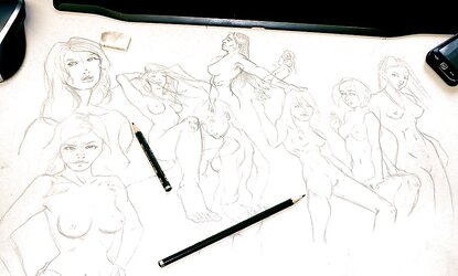 Cartoons Pencil Sketches