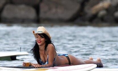 Rihanna bathing suit in Hawaii ASTOUNDING BUM