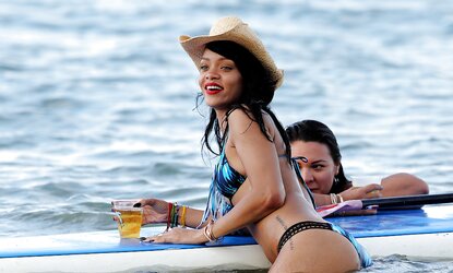Rihanna bathing suit in Hawaii ASTOUNDING BUM