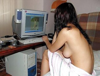 Naughty at the computer ten.