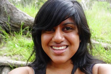 Huge-Boobed Desi in Park