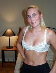 Highly warm blondie fledgling ex gf posing bare