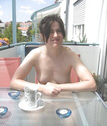 Bare on the terrace