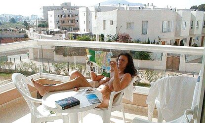 Bare on the terrace
