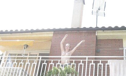 Bare on the terrace