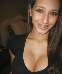 Dark hair, huge bra-stuffers