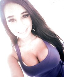 Dark hair, huge bra-stuffers