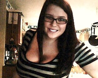 Dark hair, huge bra-stuffers