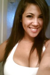 Dark hair, huge bra-stuffers