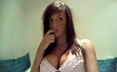 Dark hair, huge bra-stuffers