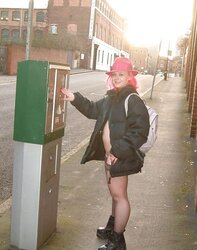 Pregnant Redhead In Pantyhose Outdoors