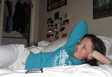 Highly super-cute gal shying away from a unclothe