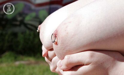 Buxomy and pierced inexperienced fucktoys her fur covered fuckbox