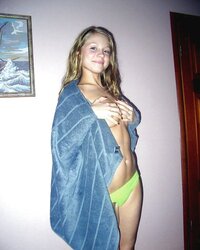 A highly super-hot ash-blonde damsel in the bathtub
