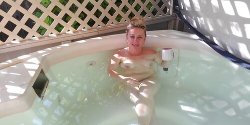 Mature Platinum-Blonde Wifey On Holiday