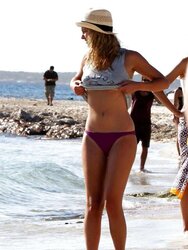 Nora Arnezeder Handsome Sans Bra Bathing Suit Photos