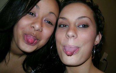 Dark Haired with her red-hot mate