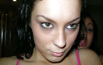 Dark Haired with her red-hot mate