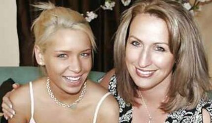 Mom Joey and daughter's pal Kacey - callboy, plumb my mom
