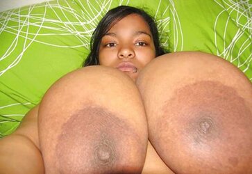Fat dark-hued areolas ----ample bevy---- part
