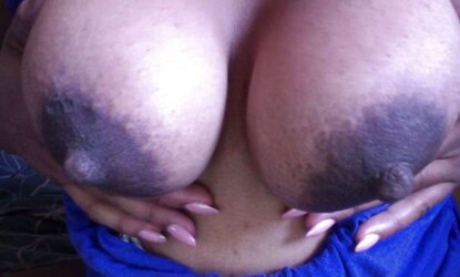 Fat dark-hued areolas ----ample bevy---- part