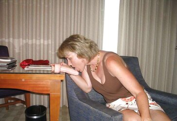 Light-Haired Mature Wifey Flashes Off In Front Of Her Hubby (2on2)