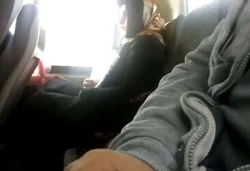 Displaying man sausage to arab hijab lady