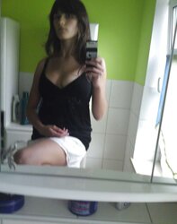 Teenager with rock hard tattas