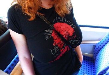 Chubby redhead Part10 demonstrating fun bags and vag in a teach
