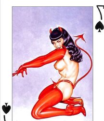 Erotic Playing Cards six - Betty Page for